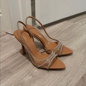 Zara slingback rhinestone heel